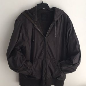 Calvin Klein Jeans Brown Lined Bomber Full Zip Jacket Size Large